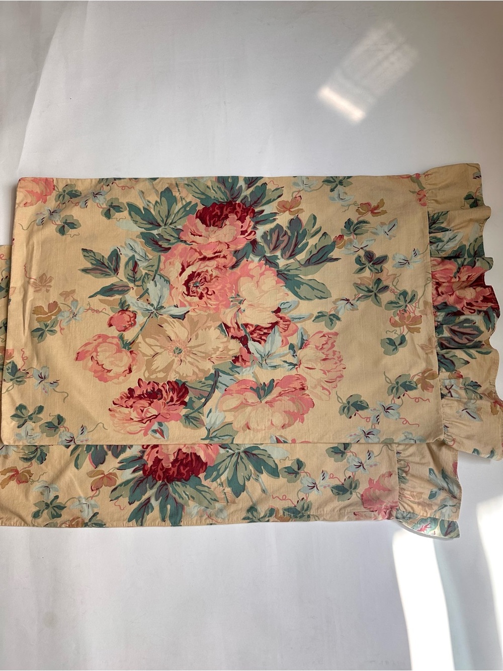 Ralph Lauren Elsa Grassland Ruffle Pillowcase 2 Standard Size